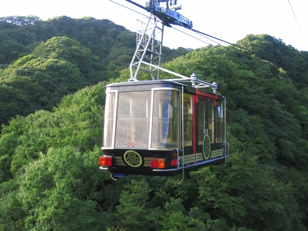 Nippondaira Lookout Cable Car service takes passengers to the Coastline Below